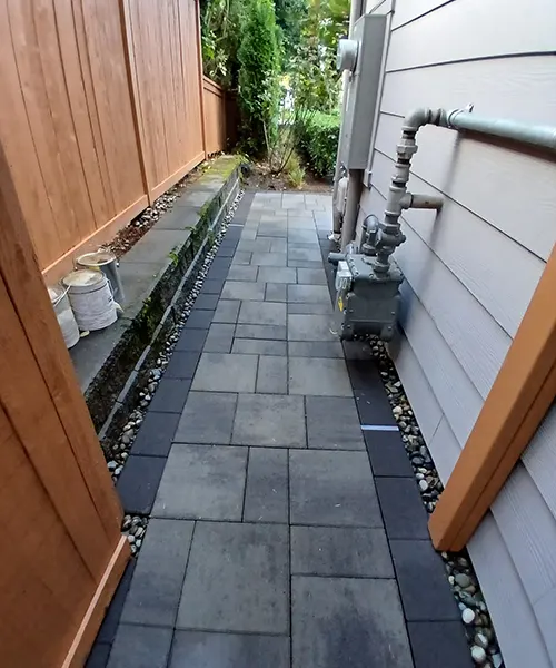 Custom Curved Paver Walkway Installation in Bellevue 